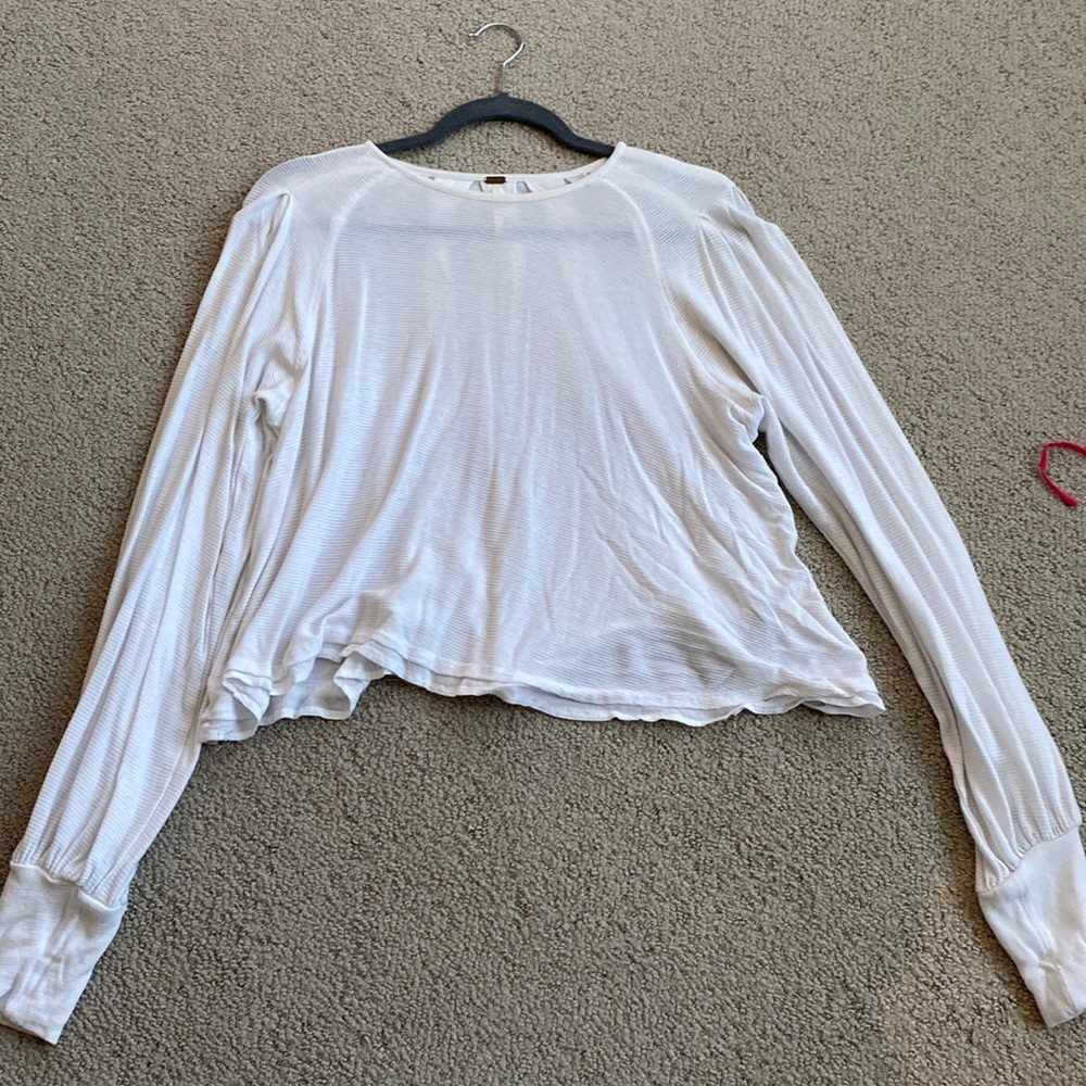 Free people white long sleeve (light material)